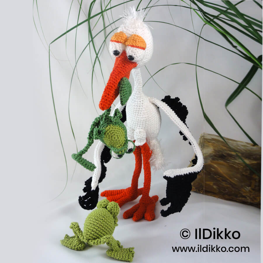 WSquare Stuart the Stork & Snoggy the Froggy 30